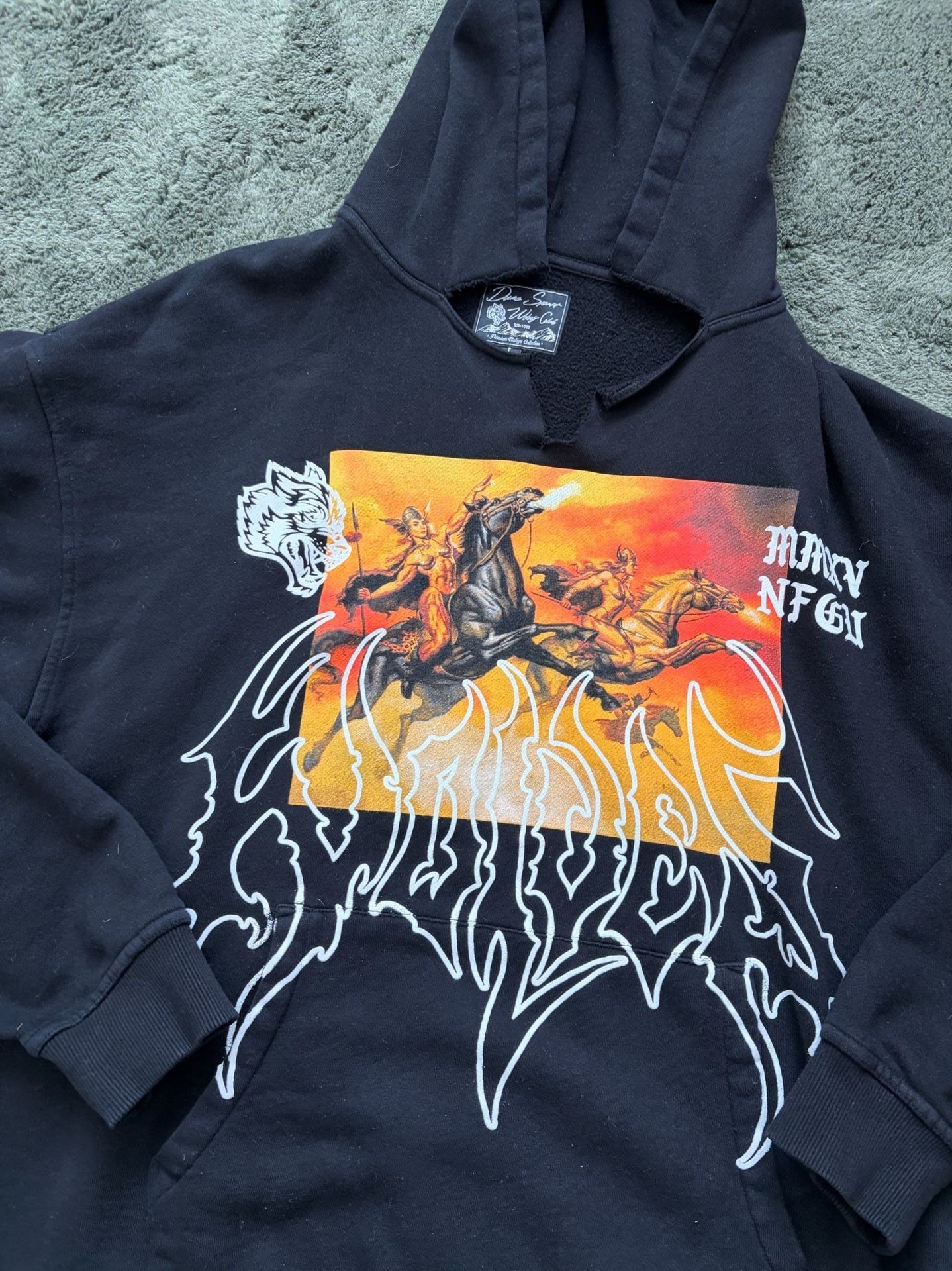 Darc Sport Wolves Club Valkyrie Dempsey Hoodie Size Large Black 4
