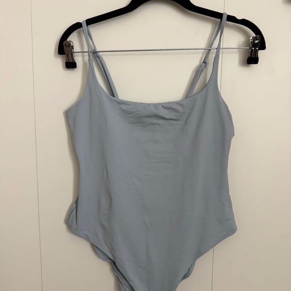 Aqua Aura Bathing Suit Size M Blue Square Neck Adjustable Straps
