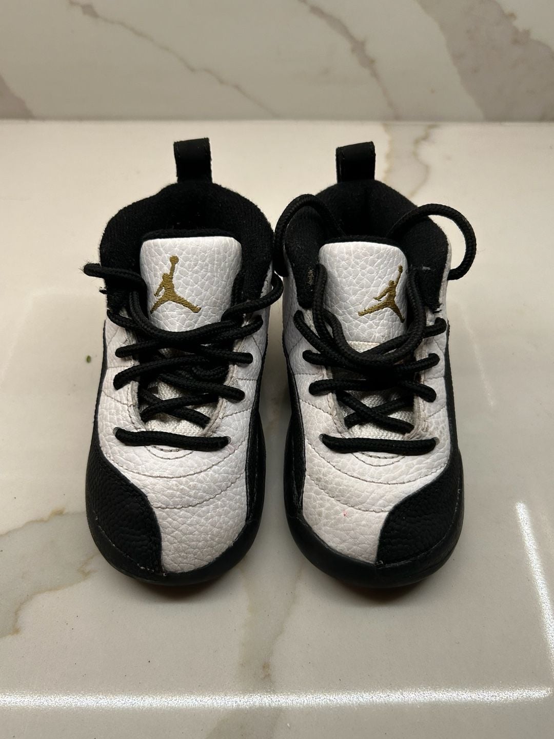 Jordan 12 Retro Toddler Size 7C White Black Gold 3