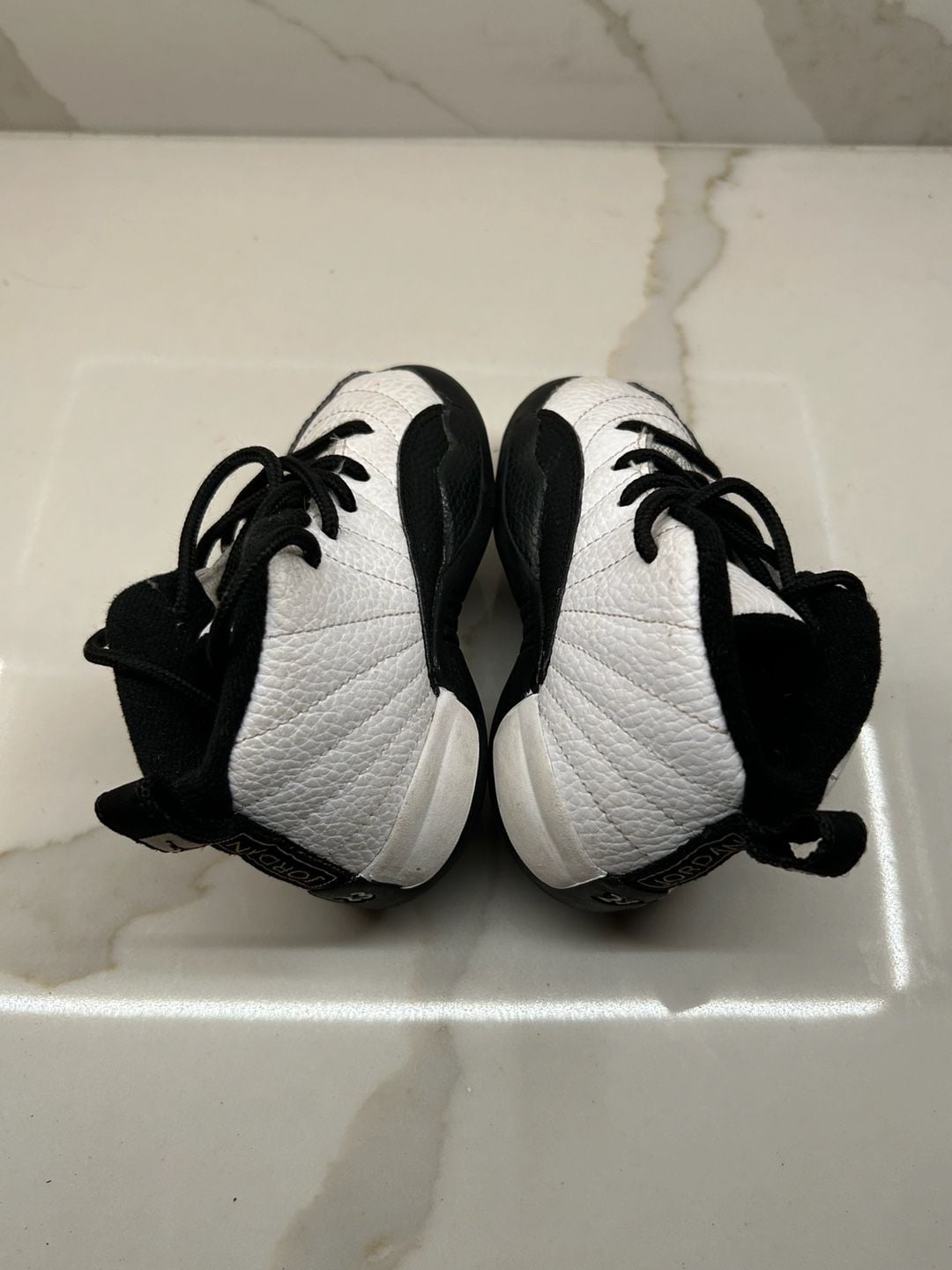 Jordan 12 Retro Toddler Size 7C White Black Gold 4