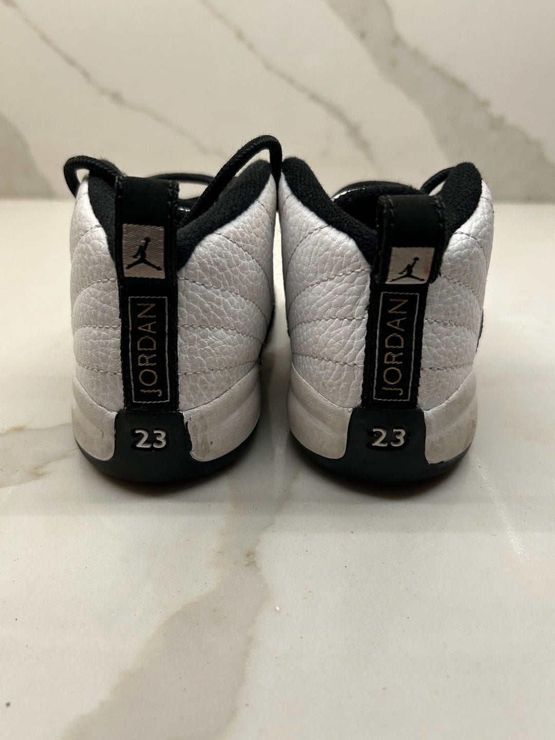 Jordan 12 Retro Toddler Size 7C White Black Gold 5