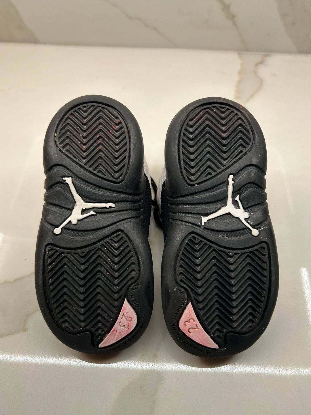 Jordan 12 Retro Toddler Size 7C White Black Gold 6