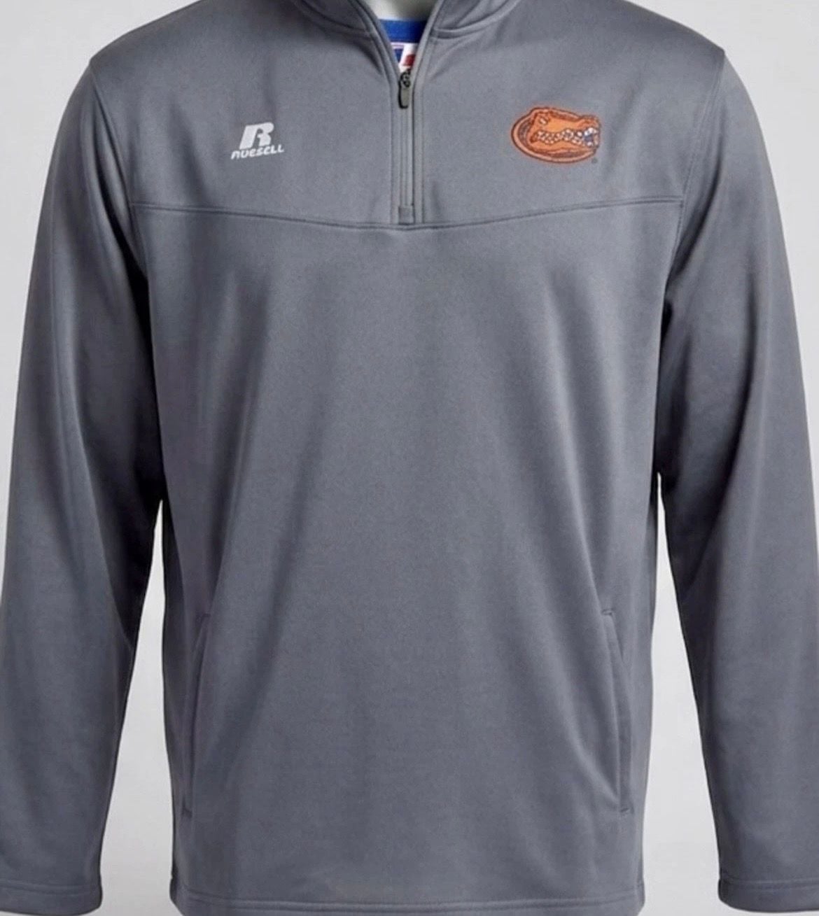 Russell Athletic Florida Gators Quarter-Zip Pullover Size 4XL Gray 6
