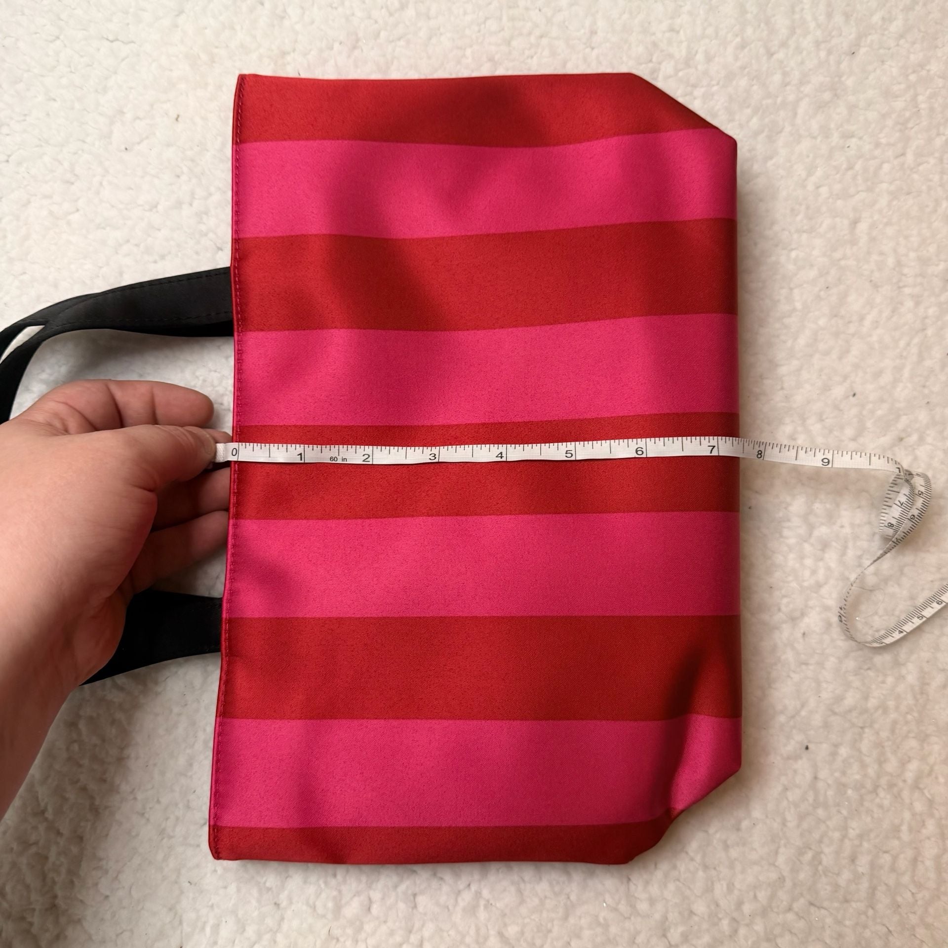 Victoria's Secret Mini Tote Bag Pink Red Stripes 4