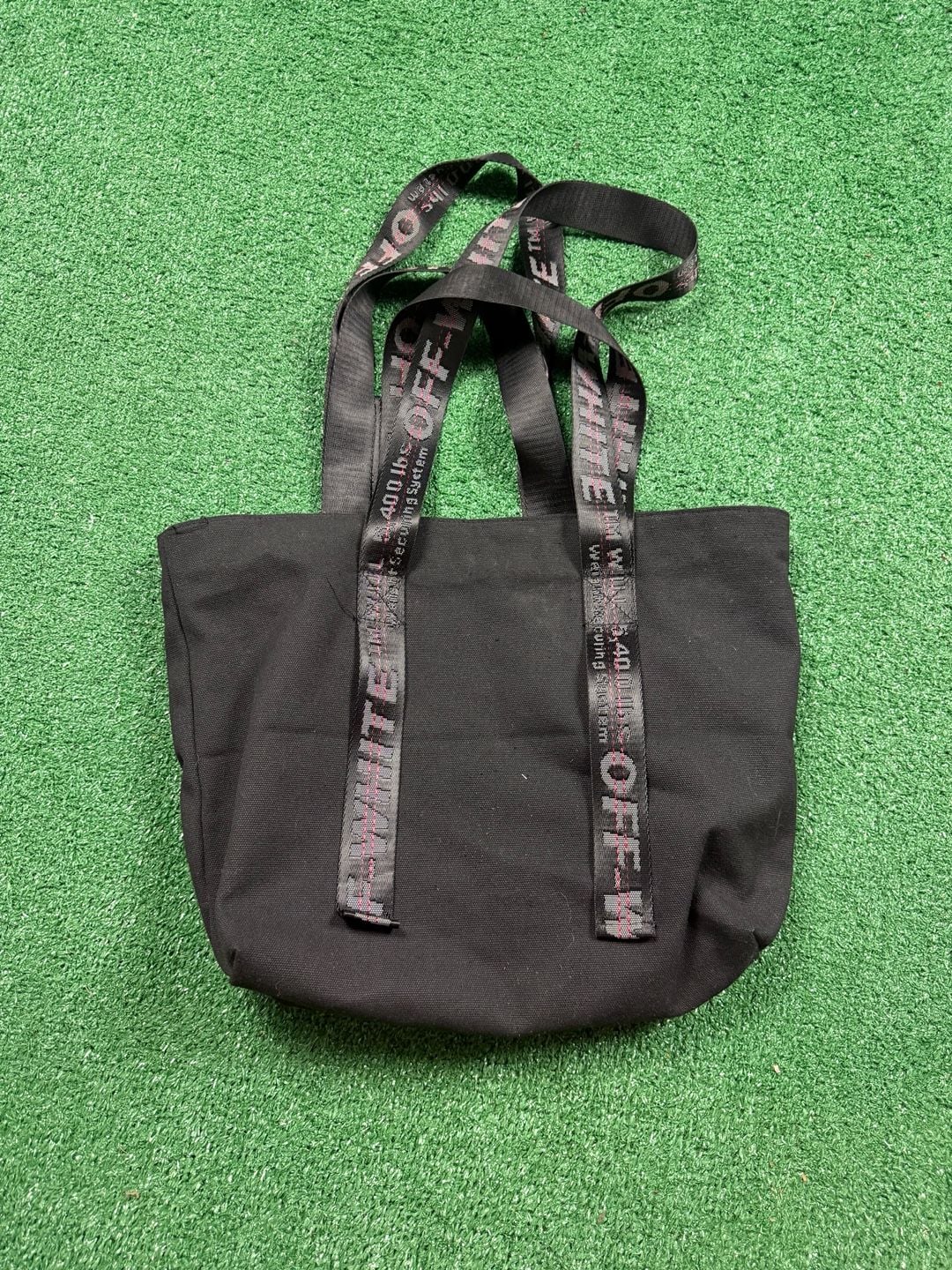 Off-White Industrial Strap Canvas Tote Bag Black 3