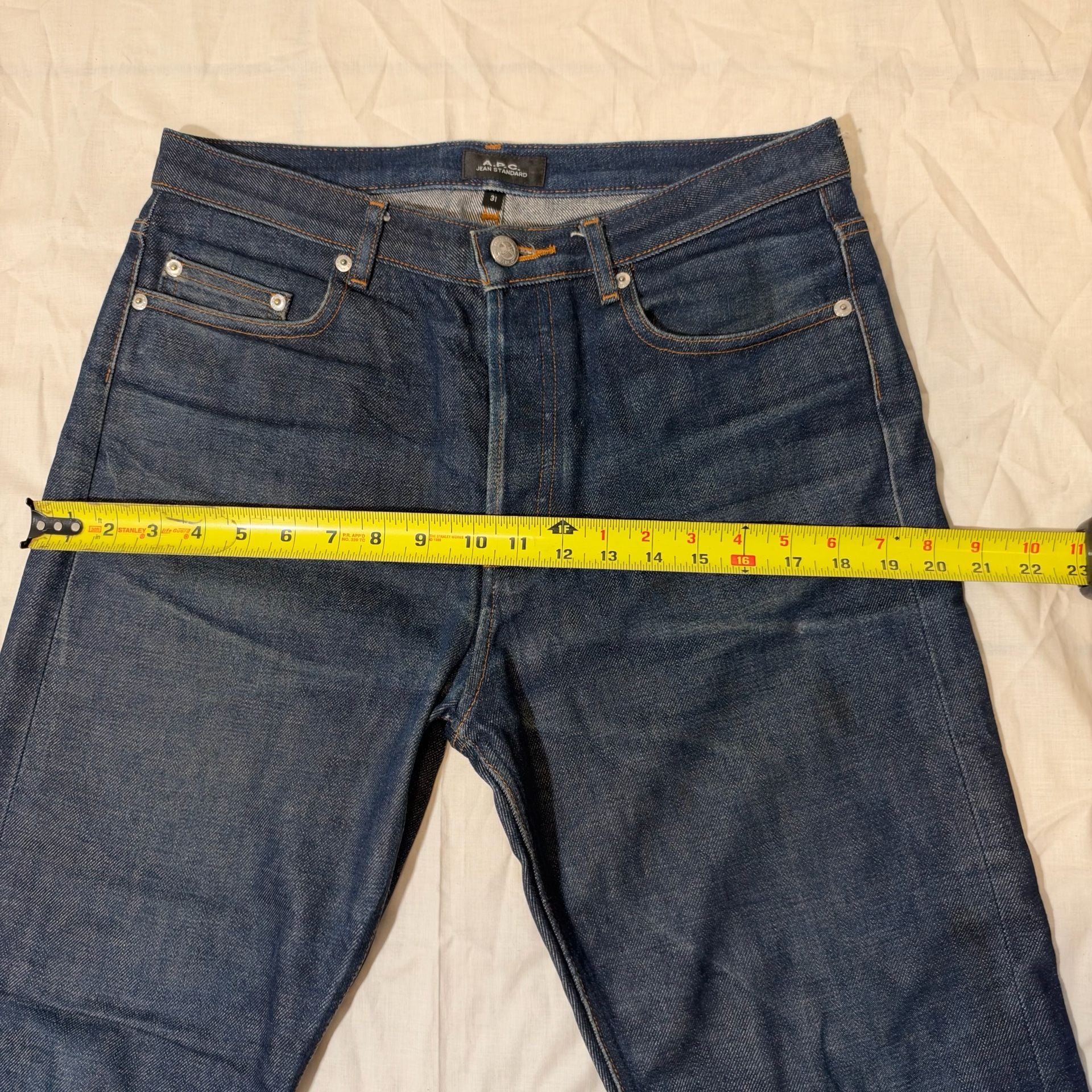 A.P.C. Jean Standard Raw Indigo Denim Jeans Size 31x25 4
