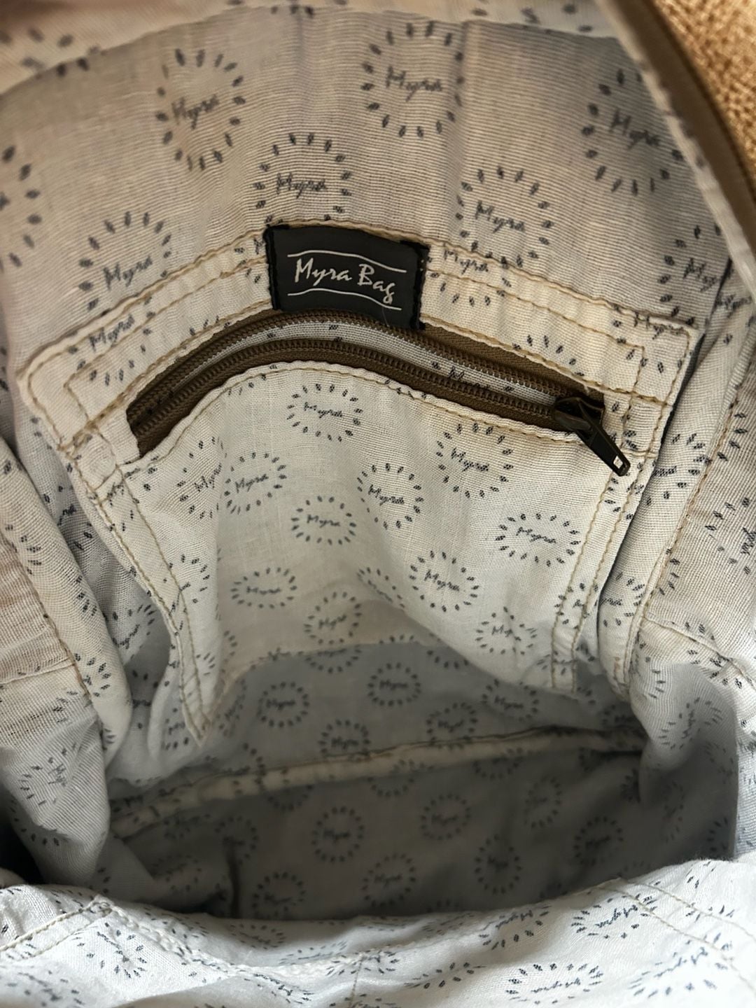 Myra Bag Canvas and Cowhide Leather Western Backpack 5