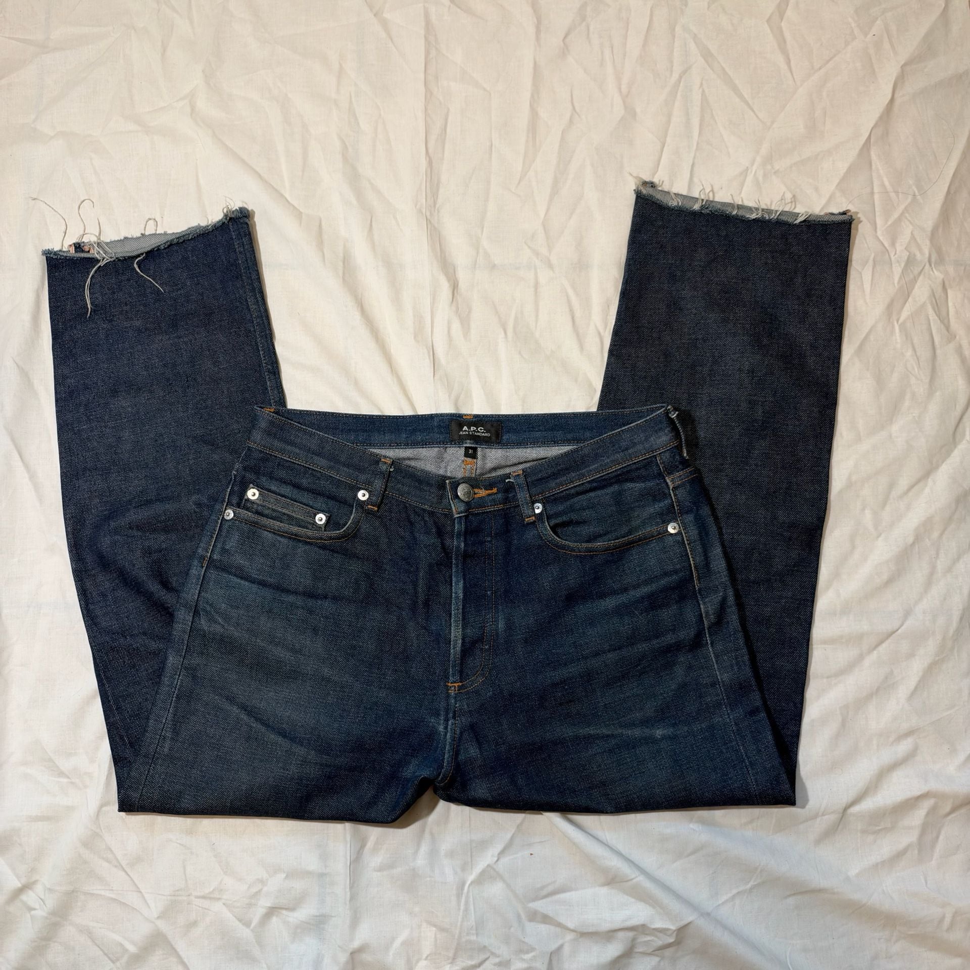 A.P.C. Jean Standard Raw Indigo Denim Jeans Size 31x25 9