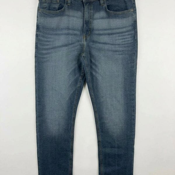 George Straight Jeans Size 32x34 Blue Denim Stretch