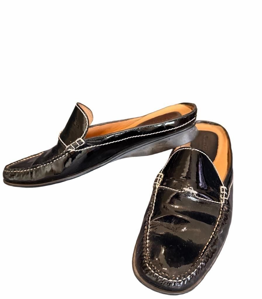 Cole Haan Black Torie Patent Leather Mule Loafers 2