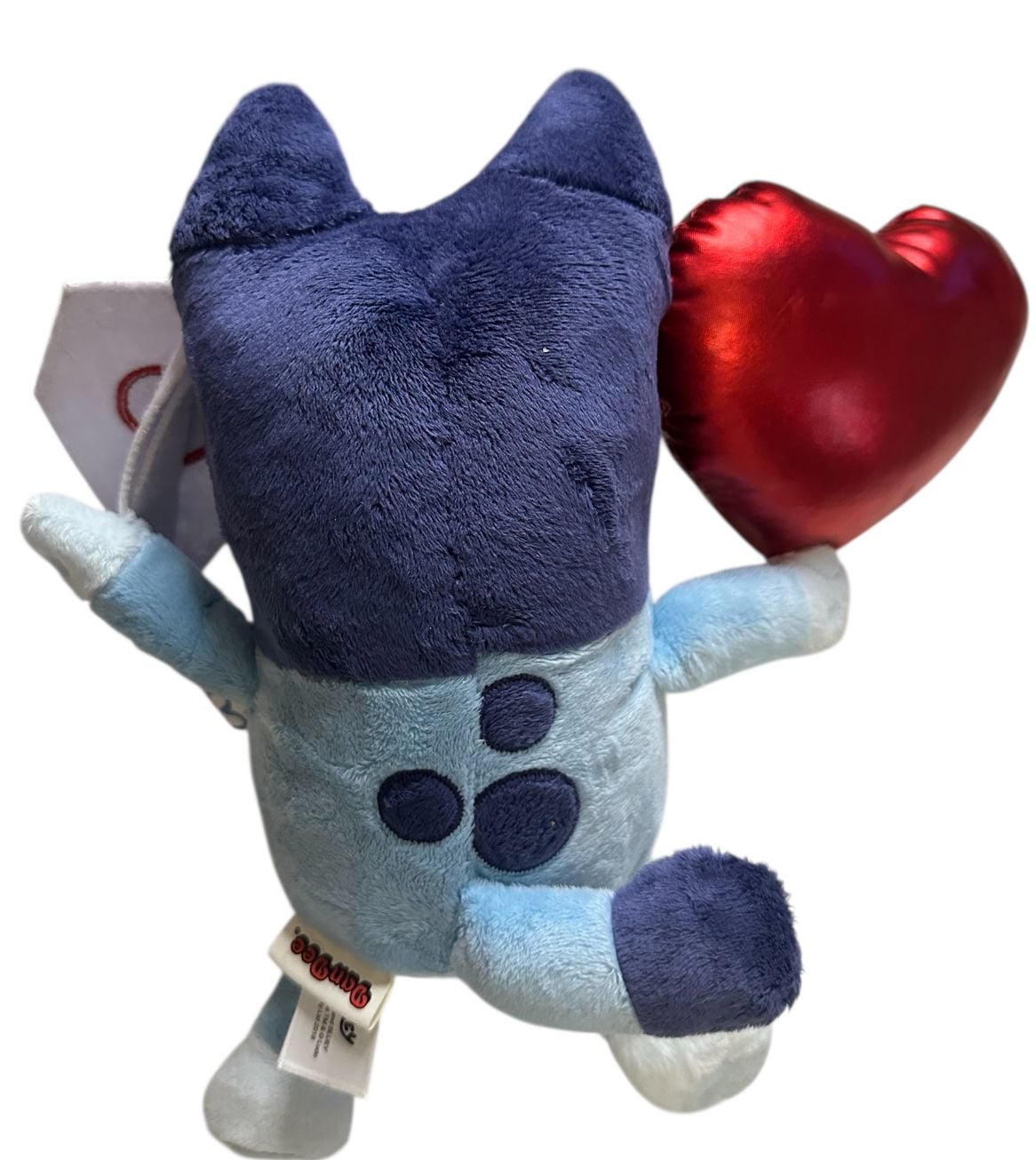 Bluey Valentine Plush Toy Holding Red Heart and Letter New with Tags 2