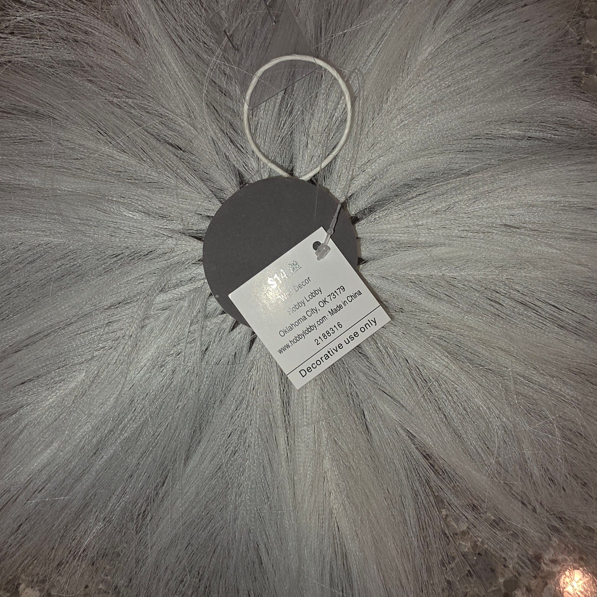 Hobby Lobby Wall Decor Gray Feather Flower Wall Hanging 3