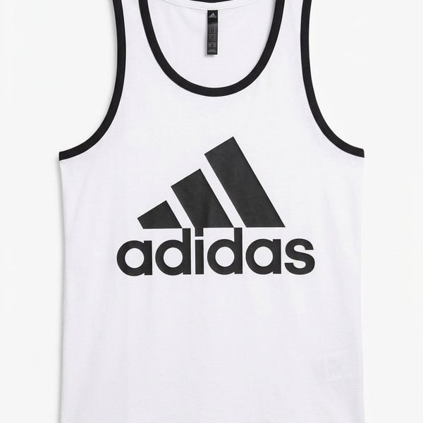 Adidas Badge of Sport Tank Size S White Black Logo