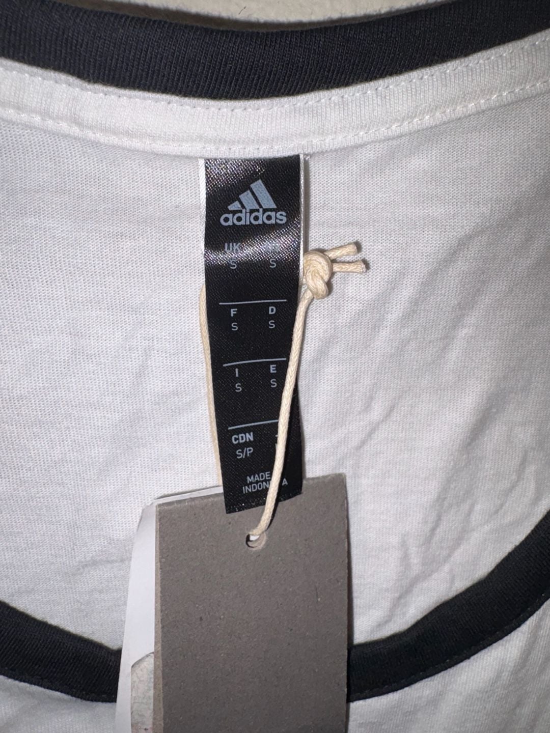 Adidas Badge of Sport Tank Size S White Black Logo 4