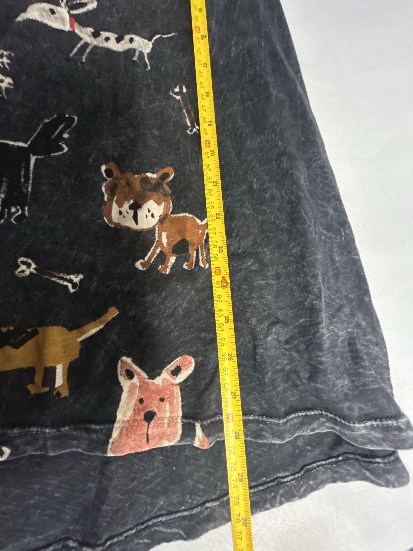 Jess & Jane Dog Days Top Size L Black Multi Cotton Long Sleeve Shirt 9