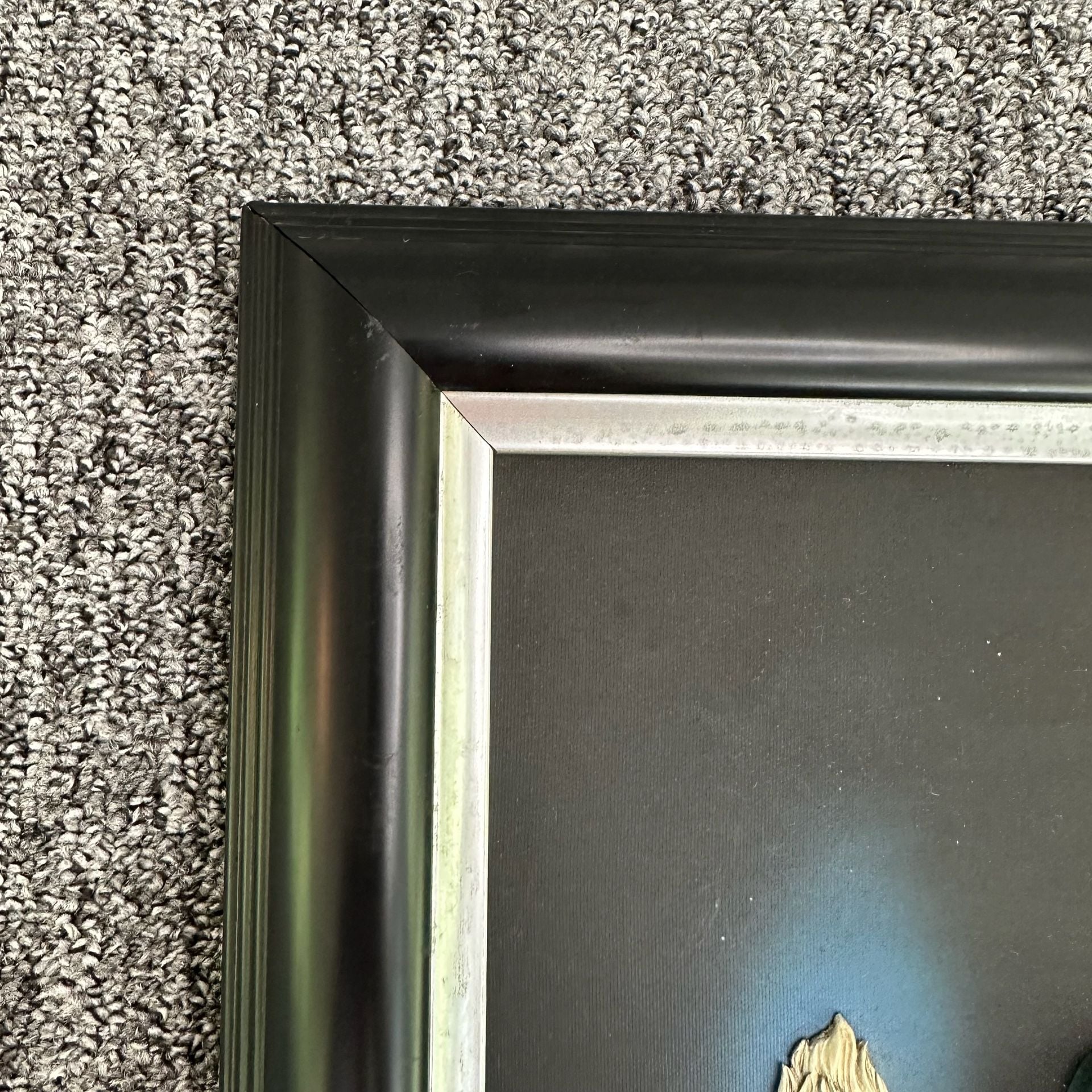 Wizard 3D Low Relief Wall Art Framed Fantasy Wizard Lightning Gandolf  7