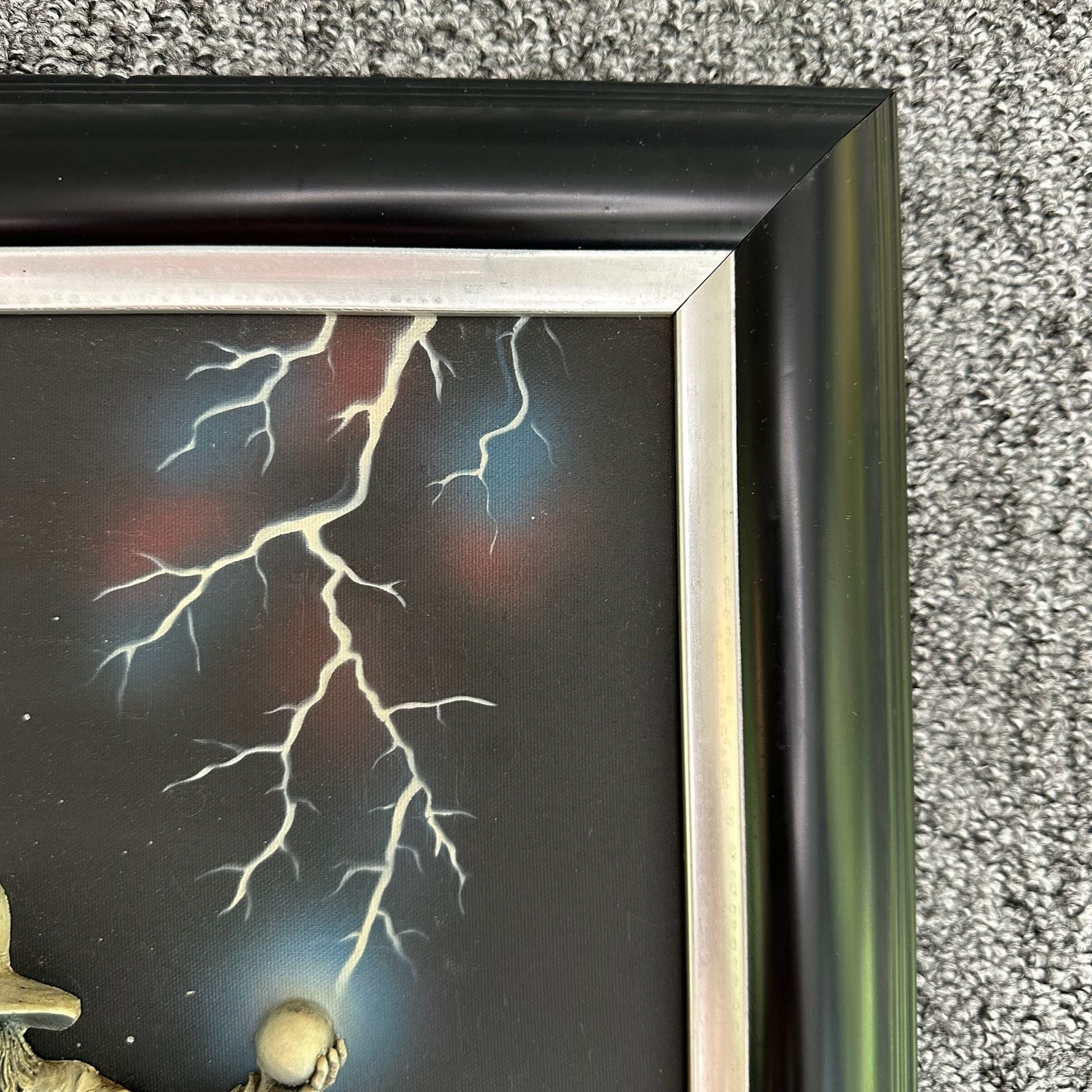 Wizard 3D Low Relief Wall Art Framed Fantasy Wizard Lightning Gandolf  8