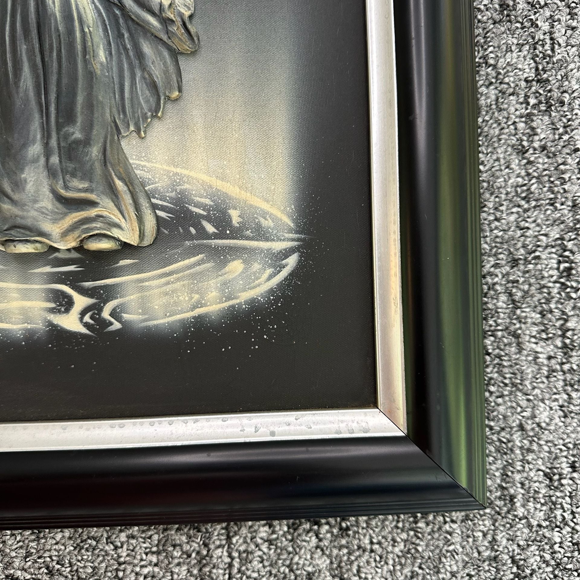 Wizard 3D Low Relief Wall Art Framed Fantasy Wizard Lightning Gandolf  9