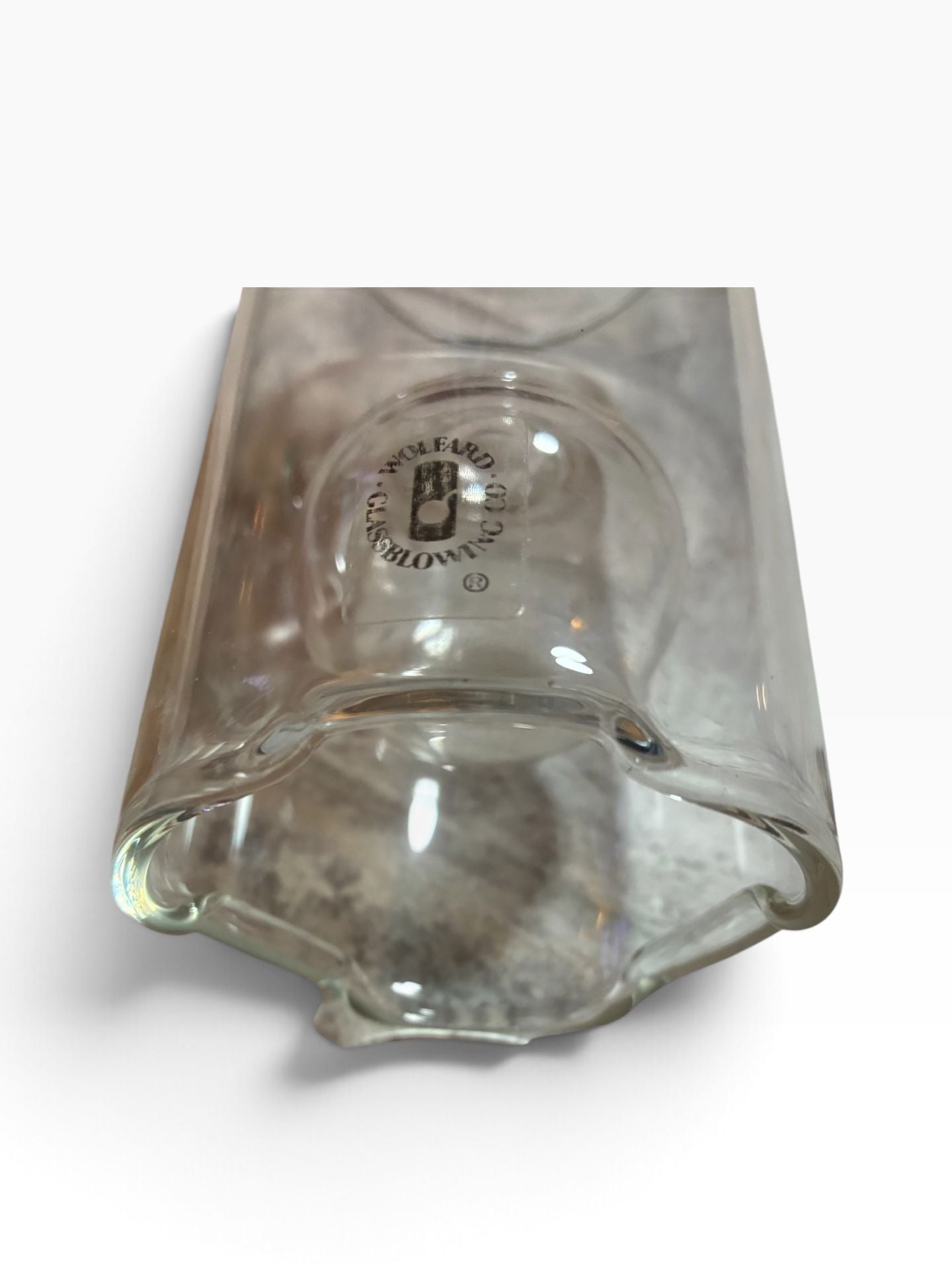 Wolfard Glassblowing Co. Hand Blown Glass Oil Lamp Clear 6