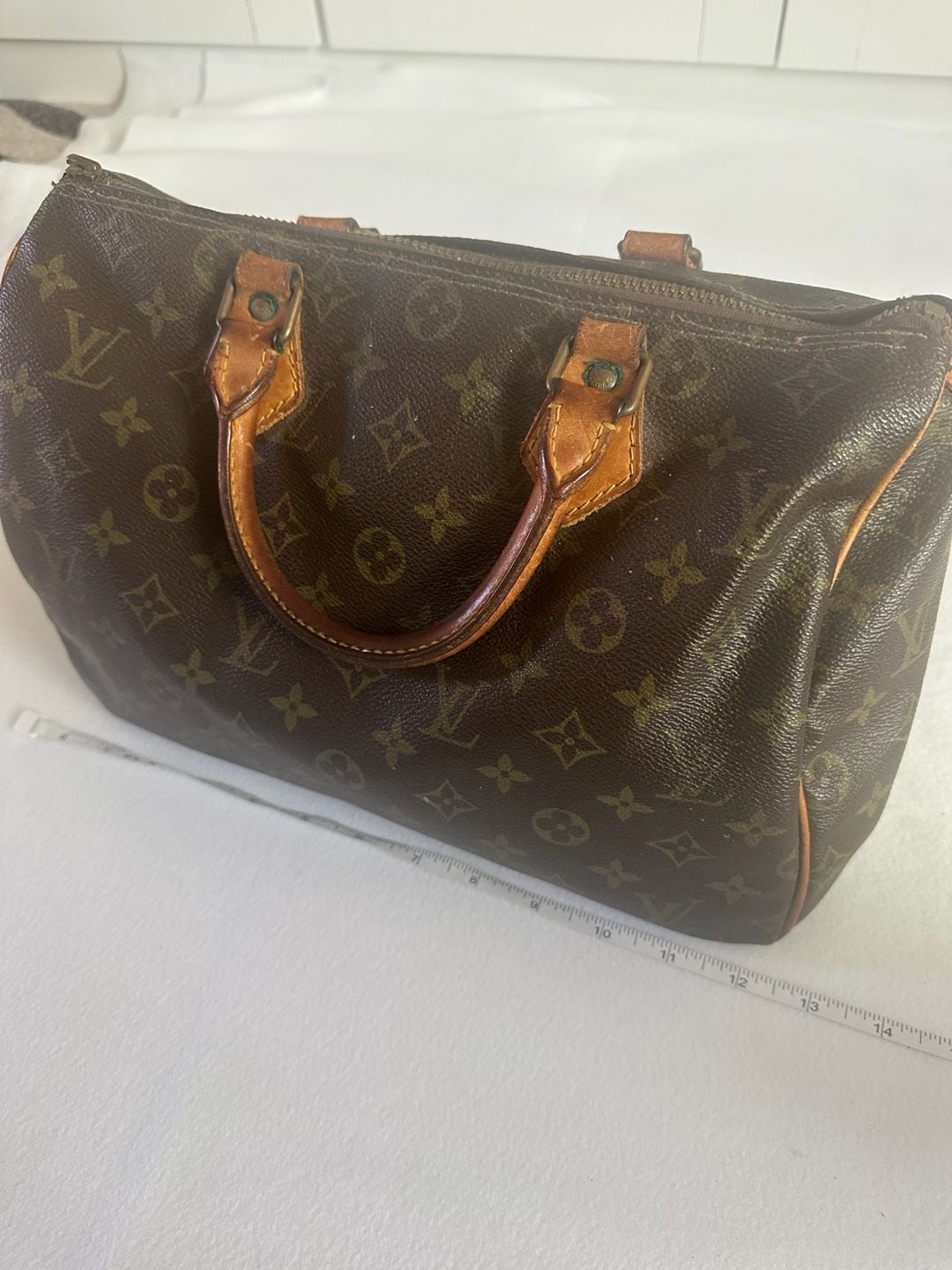 Louis Vuitton Speedy 30 Monogram Canvas Satchel Brown 2