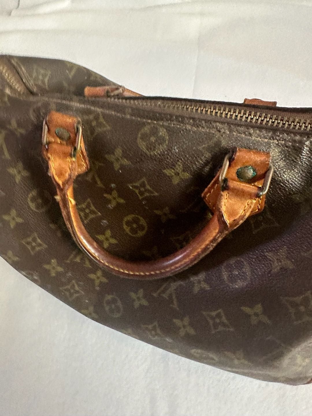 Louis Vuitton Speedy 30 Monogram Canvas Satchel Brown 9
