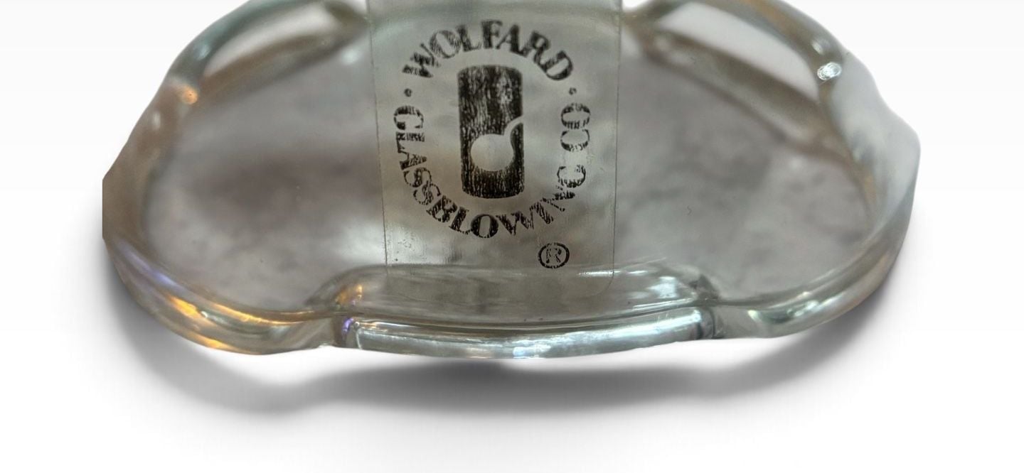 Wolfard Glassblowing Co. Hand Blown Glass Oil Lamp Clear 7