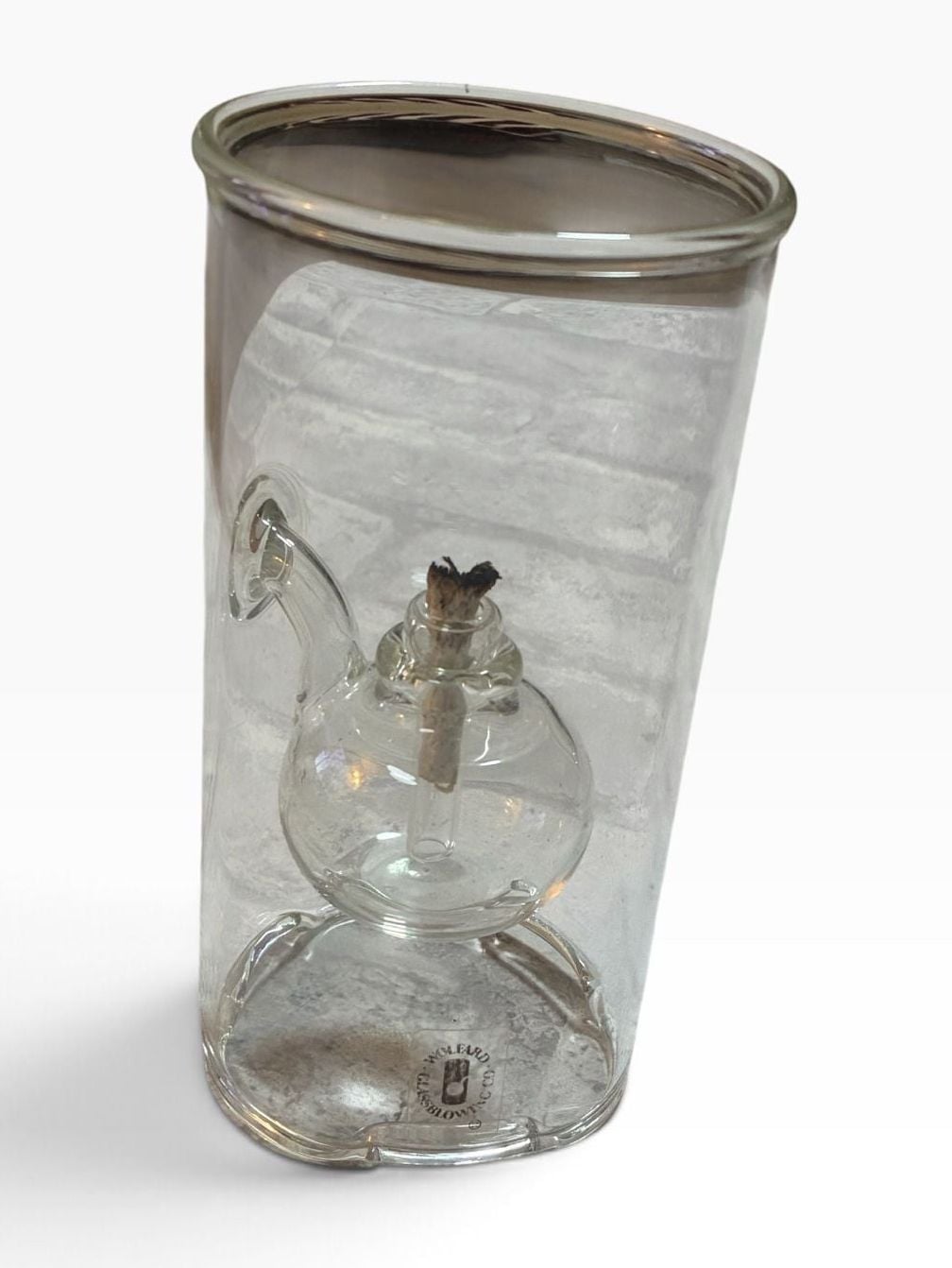 Wolfard Glassblowing Co. Hand Blown Glass Oil Lamp Clear 1