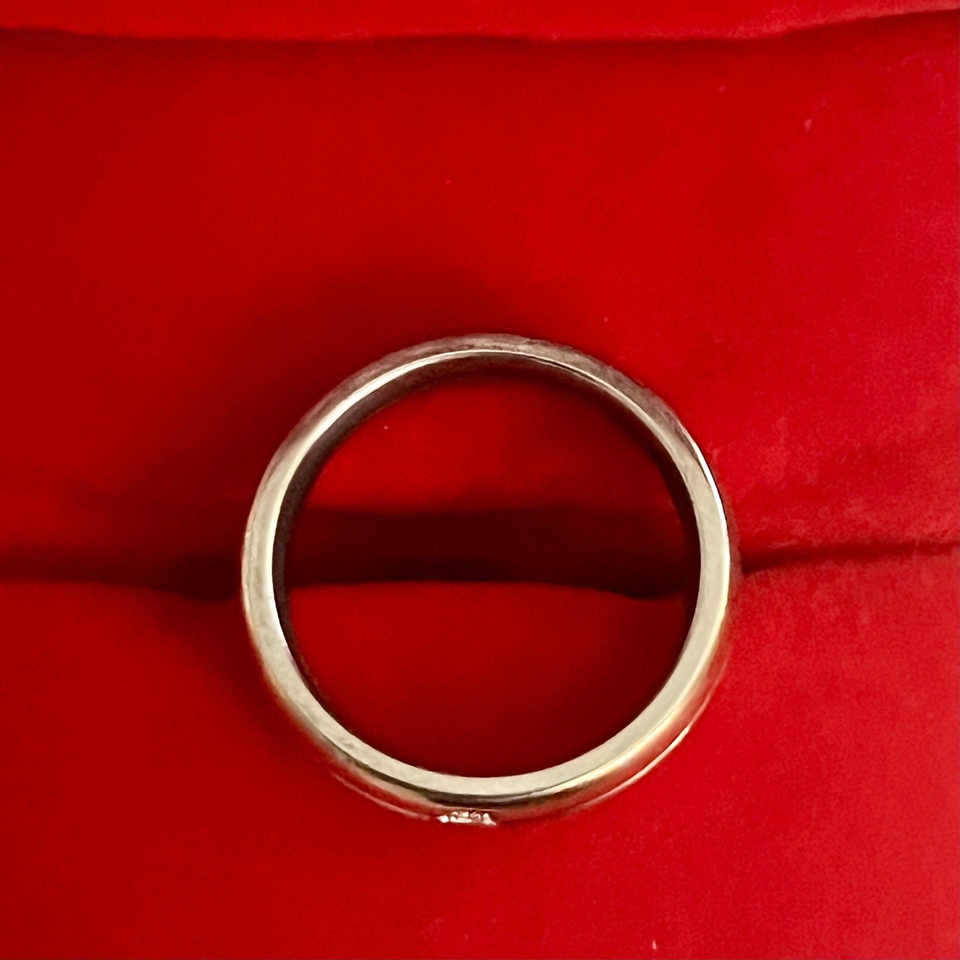 Tungsten Two Tone Gold & Silver 18K Plating 4mm Band Ring Size 6 5