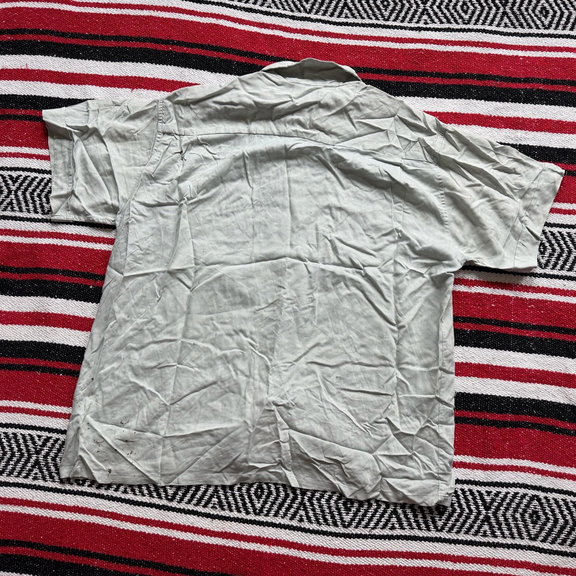 Rare 50s Sir Arthur Distressed Rayon Shirt Sz L 8