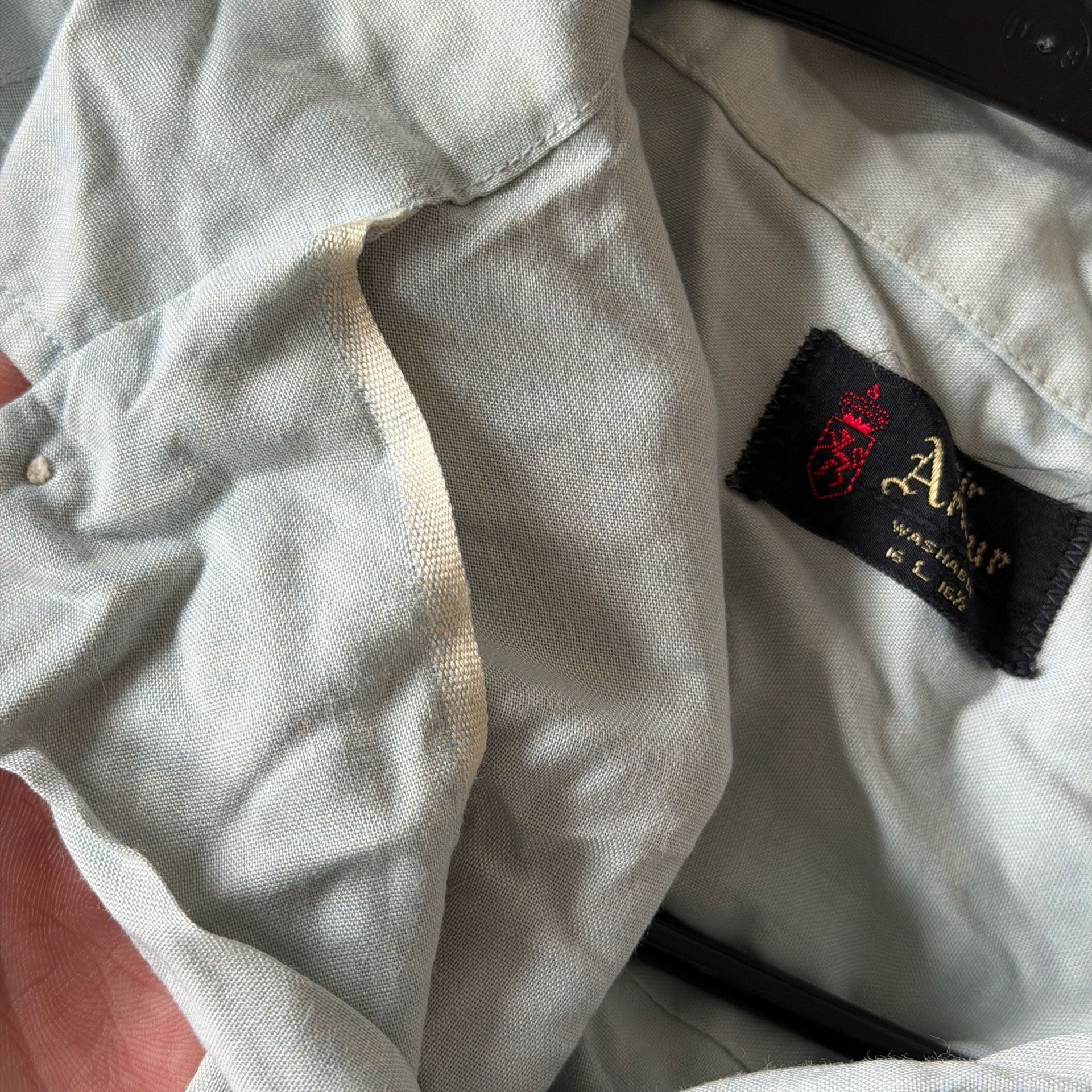 Rare 50s Sir Arthur Distressed Rayon Shirt Sz L 11
