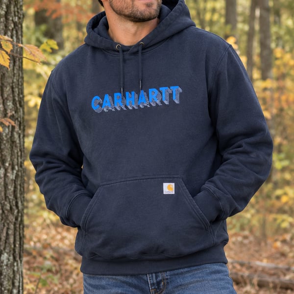 Carhartt Rain Defender Sweatshirt Loose Fit New Navy Blue 105944 Men’s XL