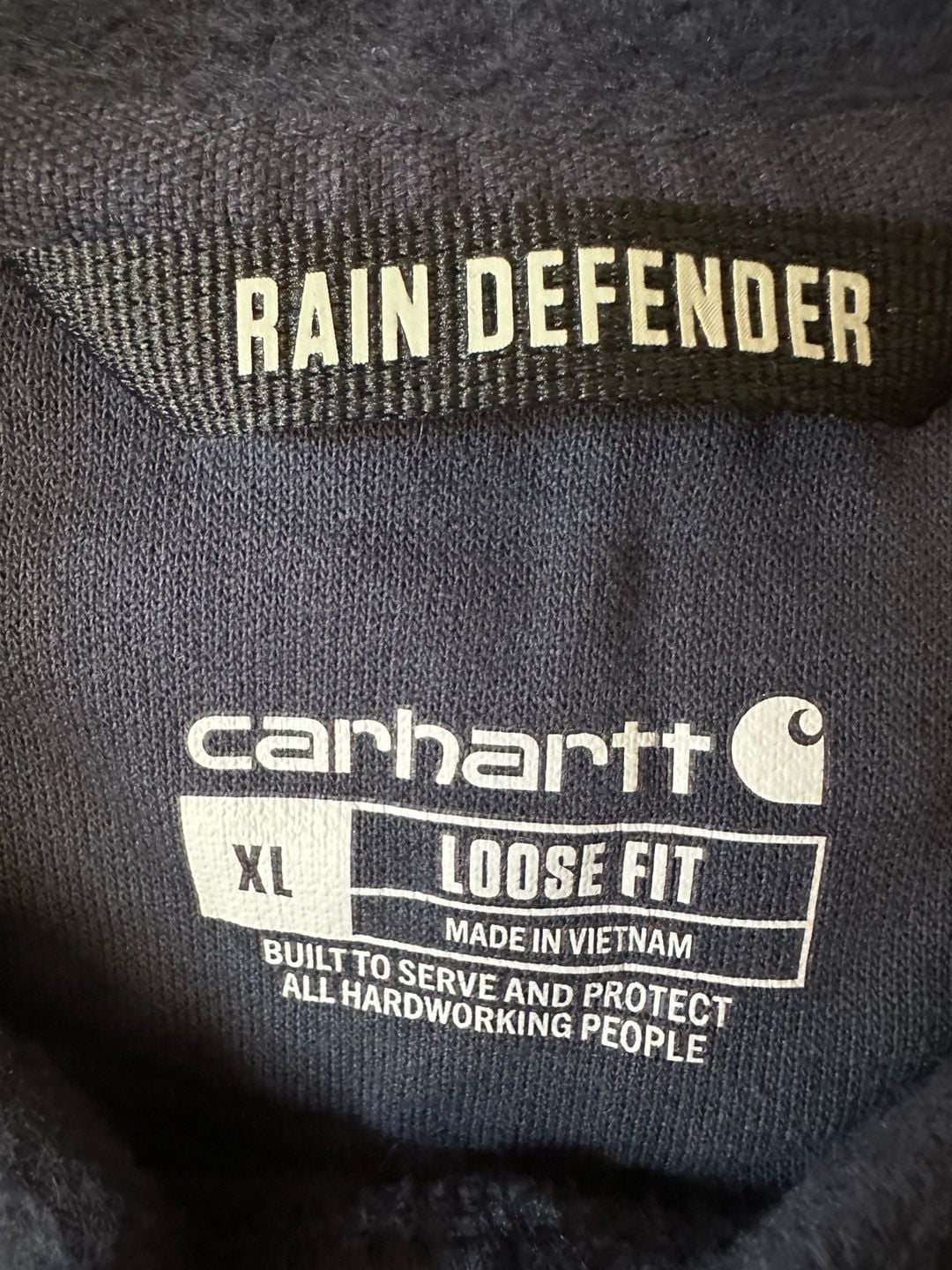 Carhartt Rain Defender Sweatshirt Loose Fit New Navy Blue 105944 Men’s XL 3