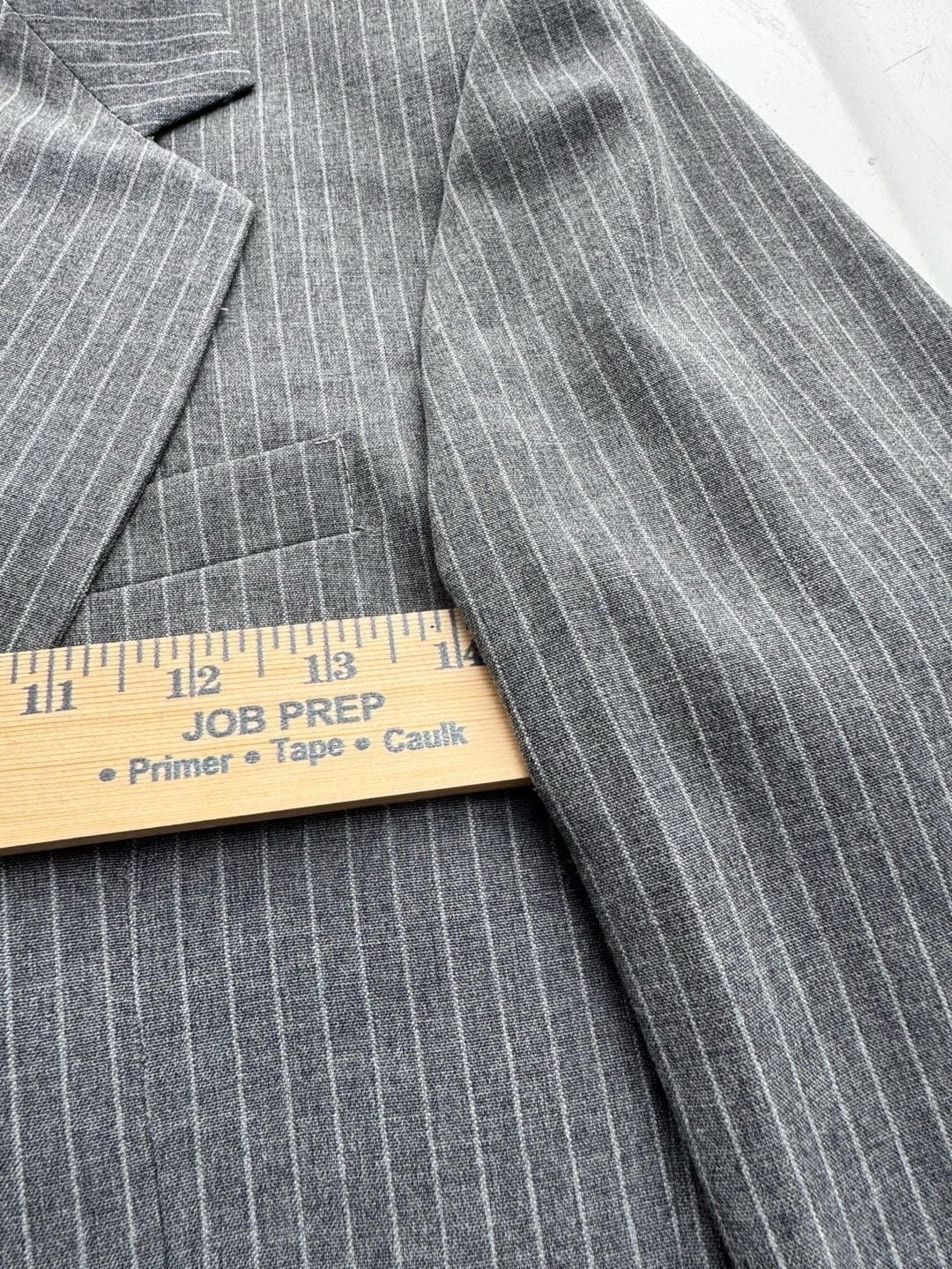 Vintage Pinstripe Grey Suit Jacket Blazer 9