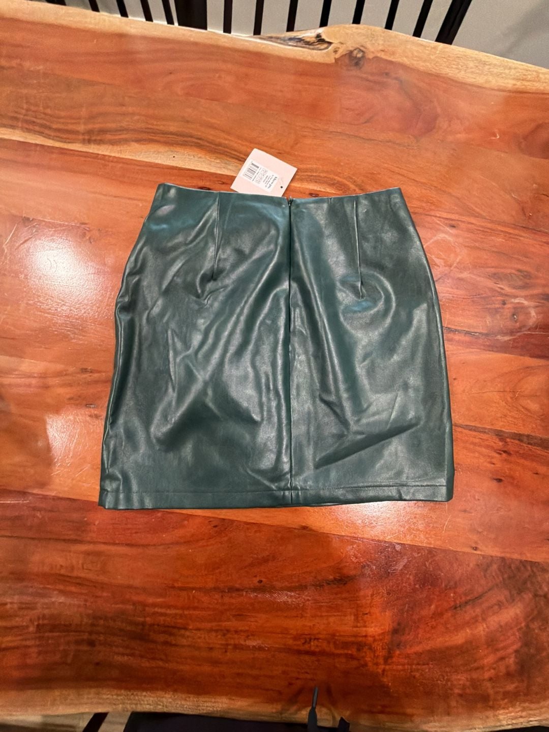 Showpo. In The Name Of Love Skirt Size US 4 Green Faux Leather 5