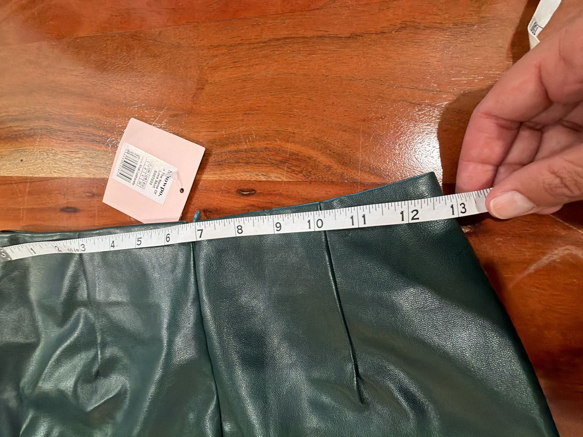 Showpo. In The Name Of Love Skirt Size US 4 Green Faux Leather 6