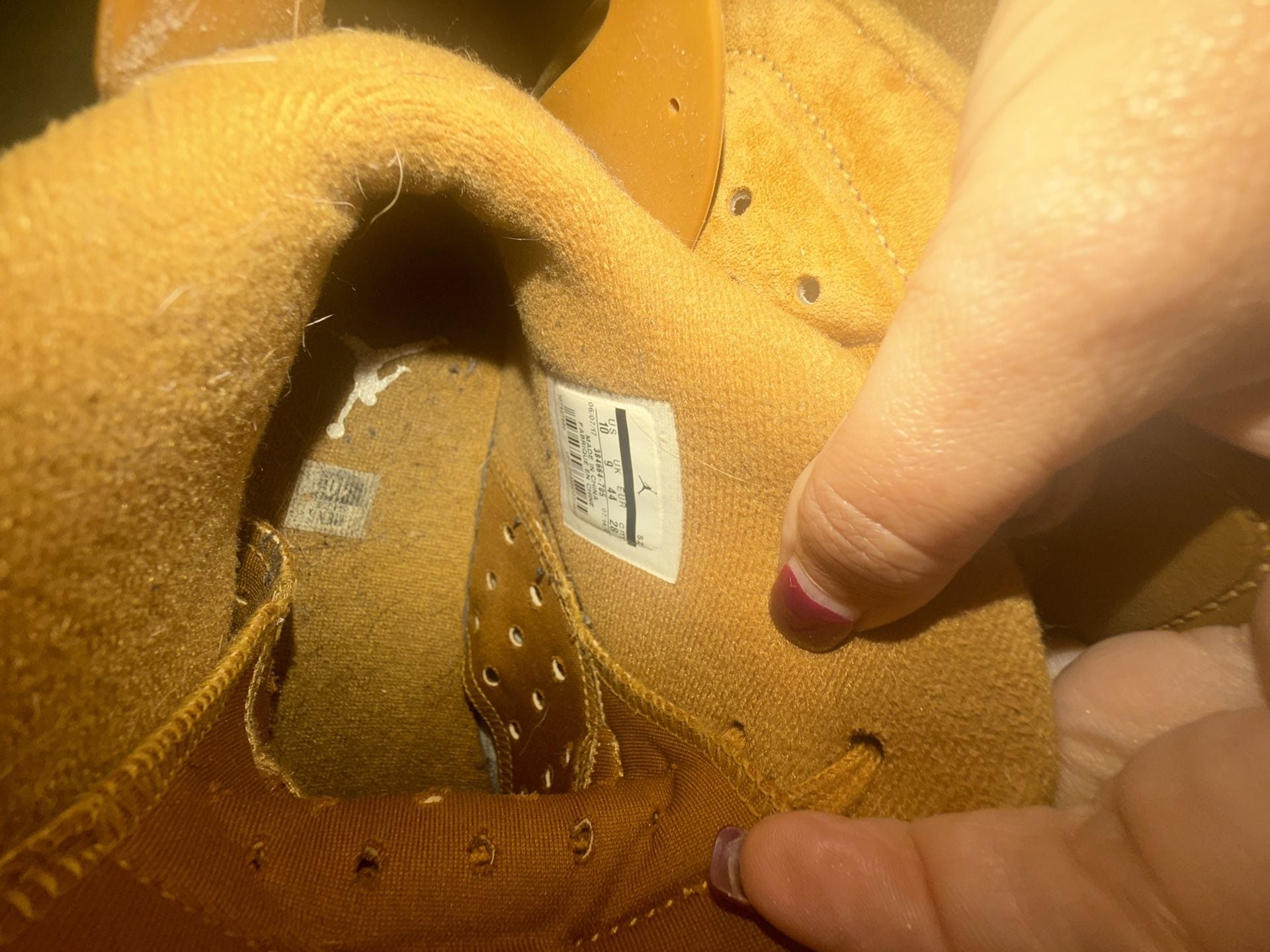 Nike Air Jordan 6 Retro Wheat Golden Harvest Sneakers 8