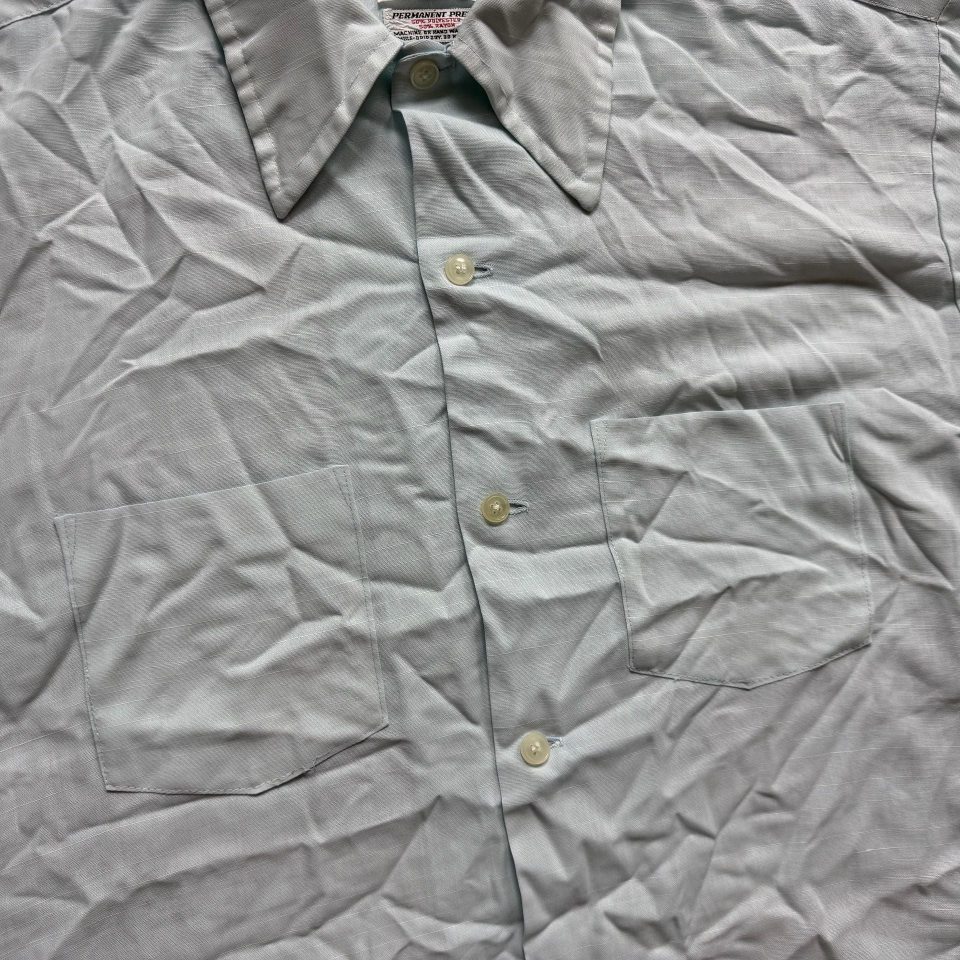 60s Golden Key Rayon Button Shirt Sz L 7