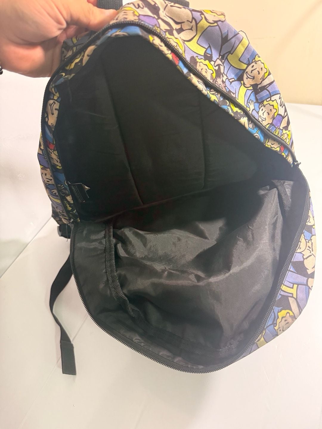 Fallout Vault Boy Toss Print Backpack Video Game Merchandise 7