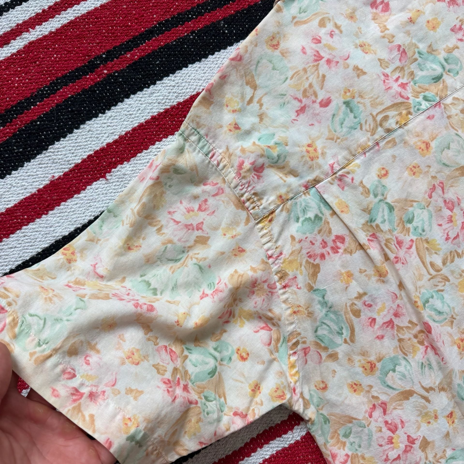 Rare Vintage Women’s LL Bean Loop Collar Floral Resort Shirt  8