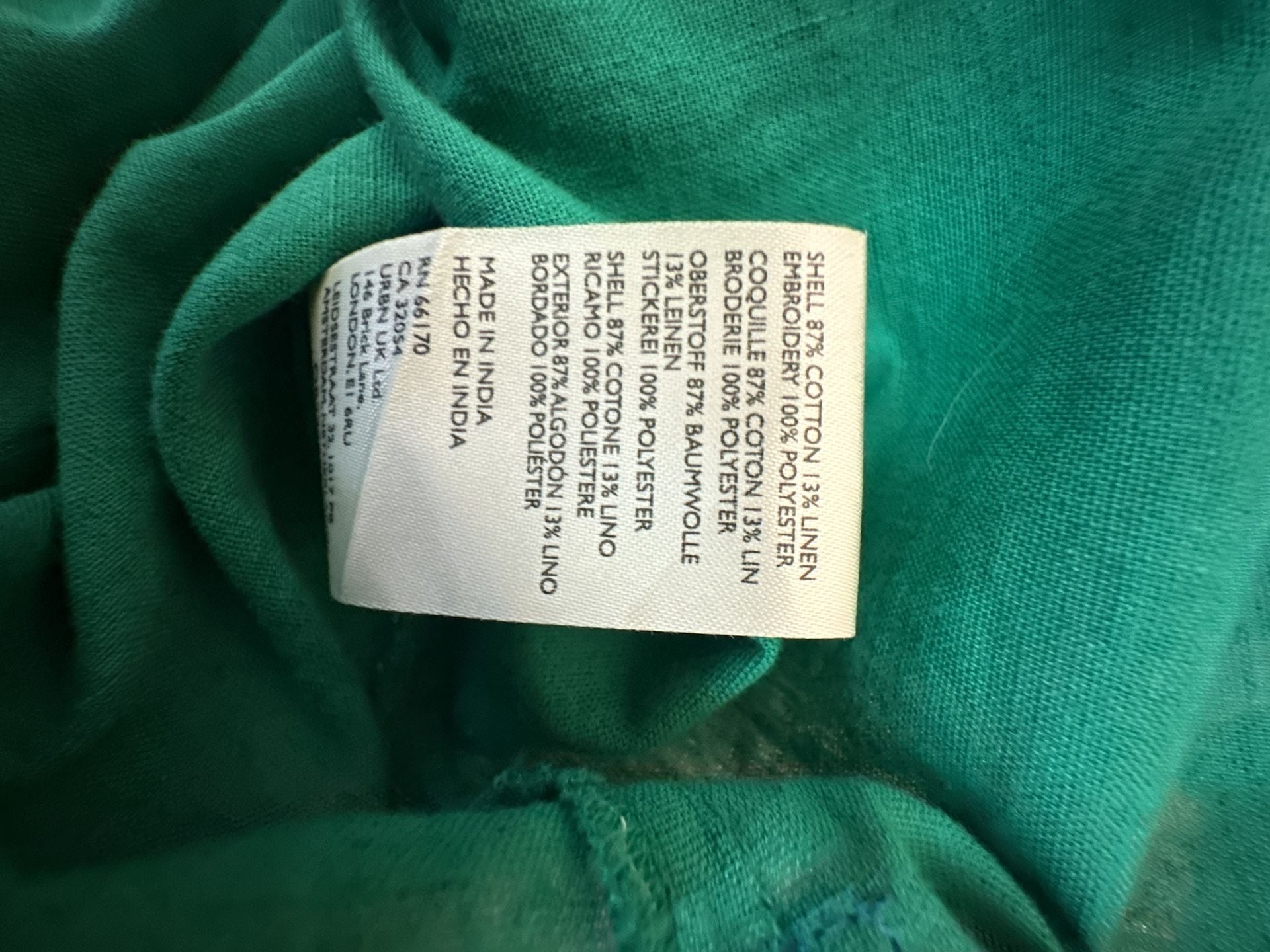 We The Free Embroidered Shirt Size XS Green Strawberry Motif 10