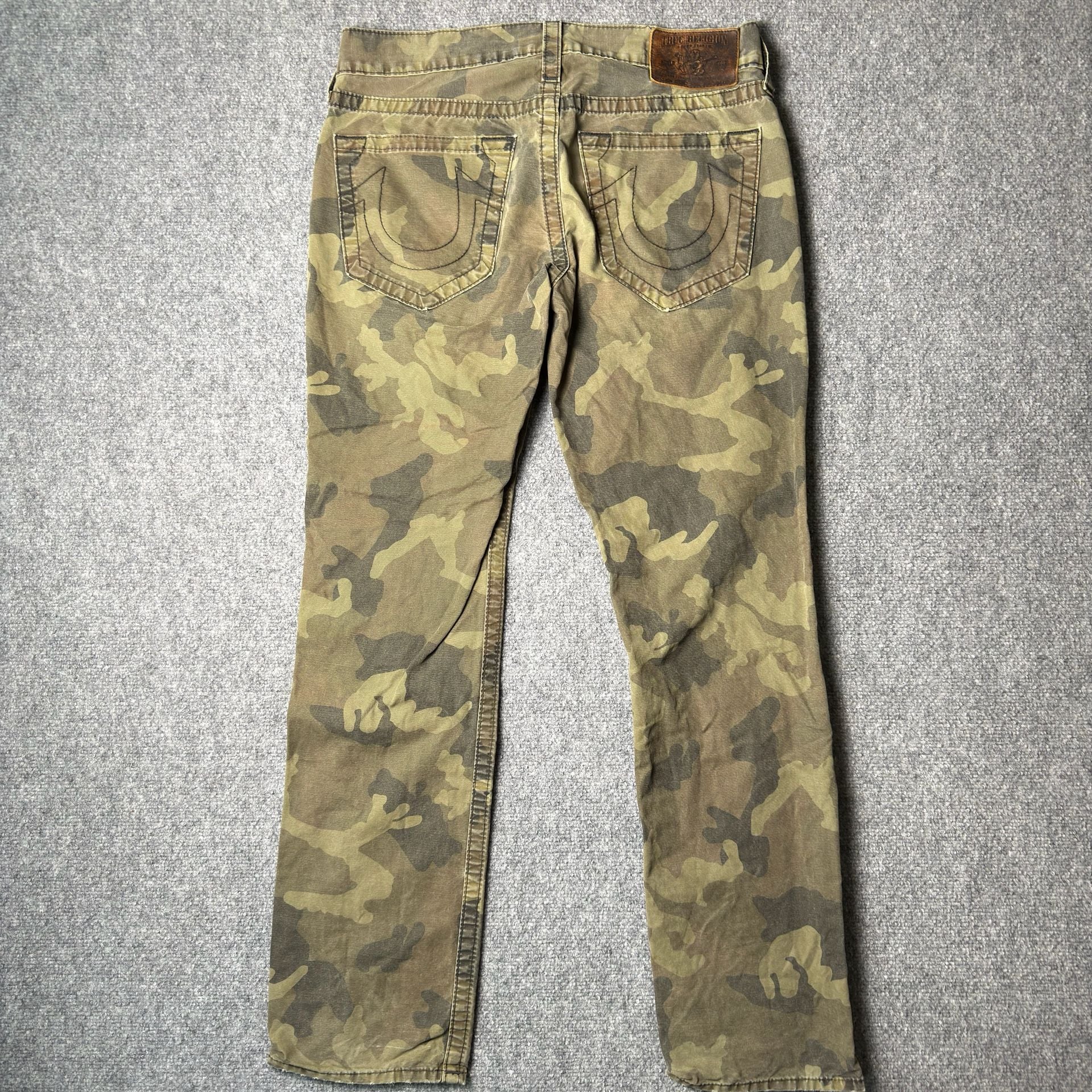 True Religion Geno Camo Jeans Size 32 Green Cotton 7