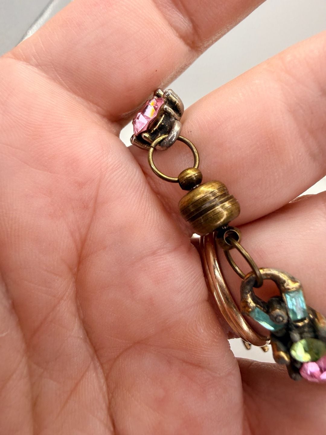 Hollycraft Multi Color Crystal Bracelet Size 7.5 Inch as is read 10