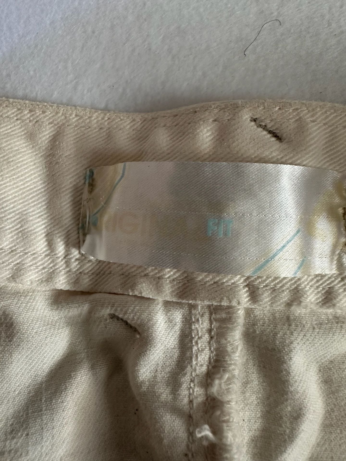 Magix Denim Mini Skirt Size 3 Cream Beige Original Fit 4