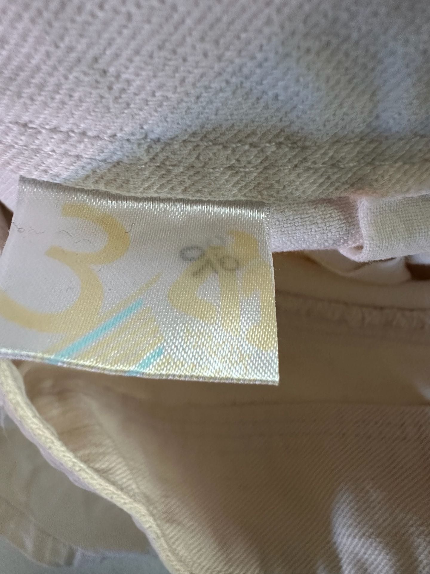 Magix Denim Mini Skirt Size 3 Cream Beige Original Fit 5
