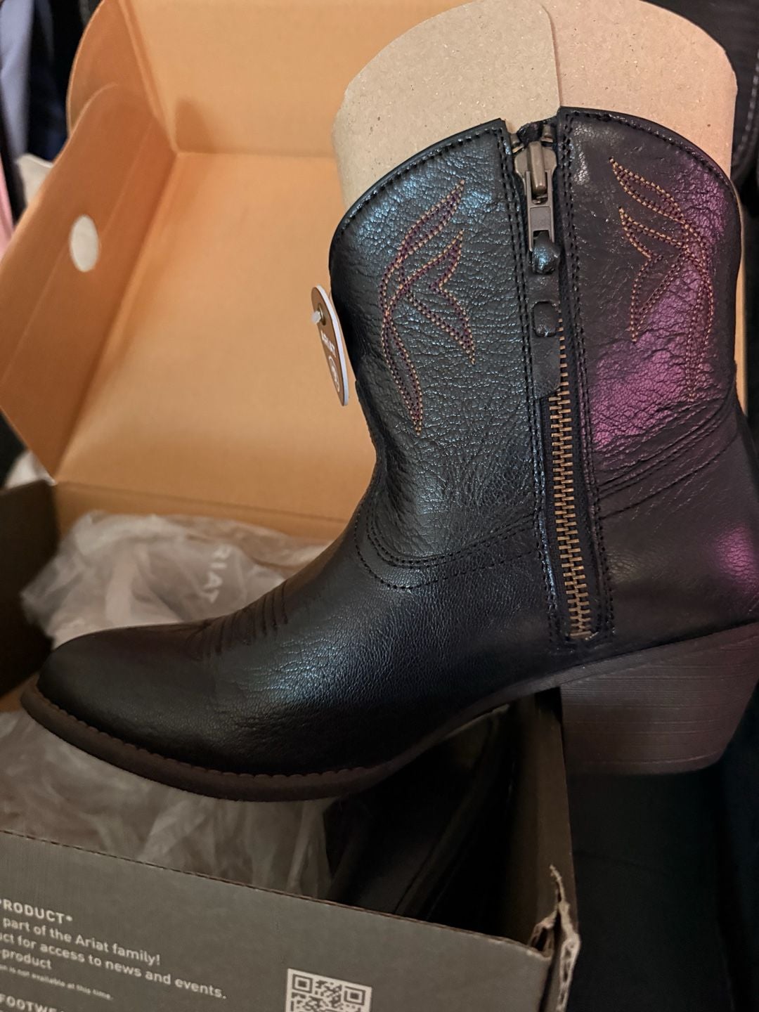 Ariat Darlin Western Boot Size 10 Old Black 5