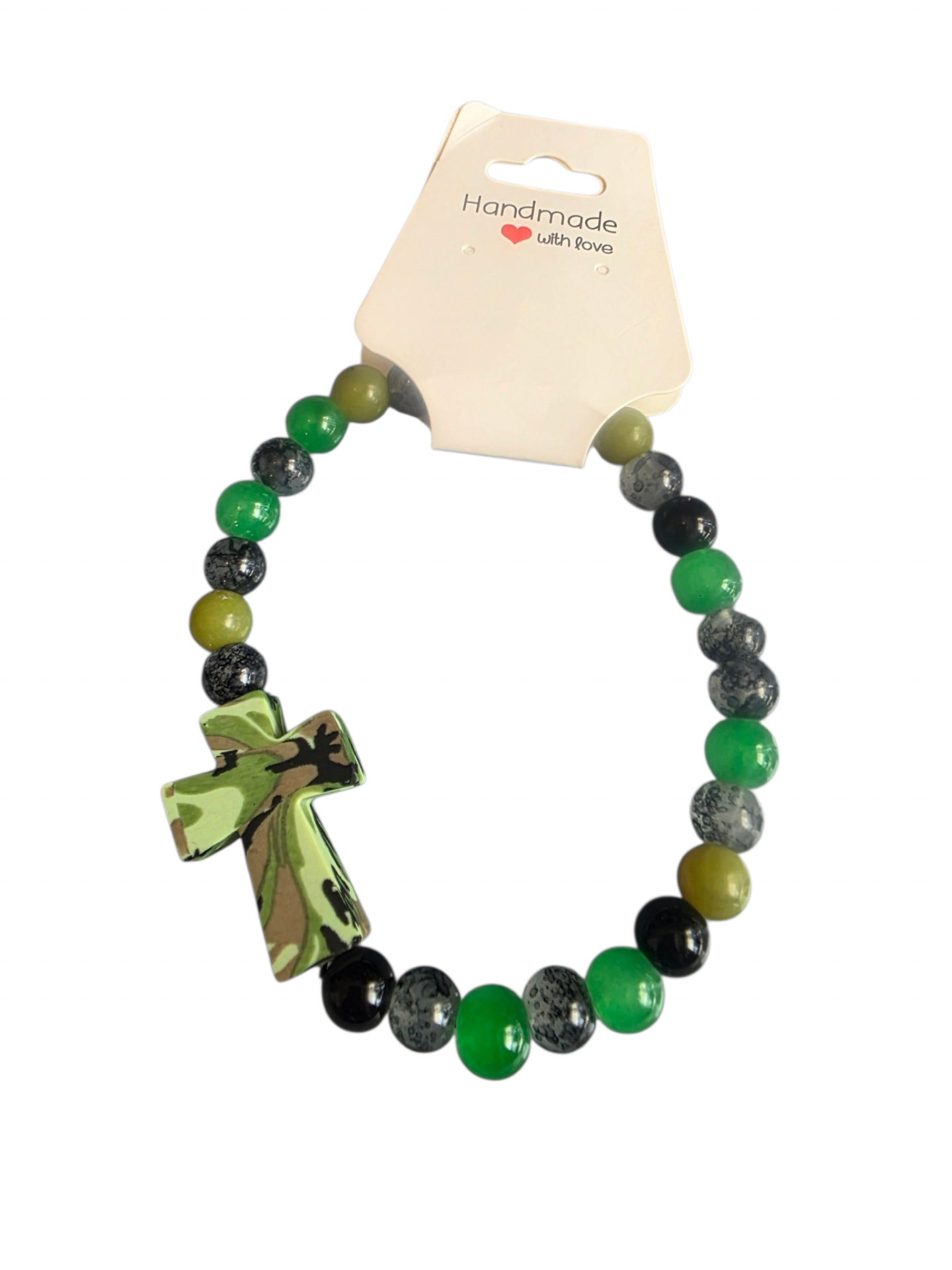 Coss and acai beaded colorful stretch bracelets Christian faith gifts 2