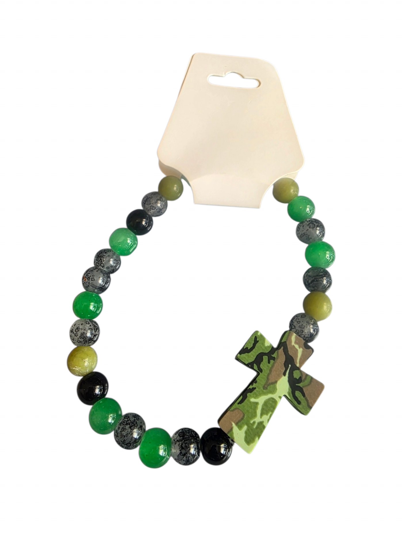 Coss and acai beaded colorful stretch bracelets Christian faith gifts 3