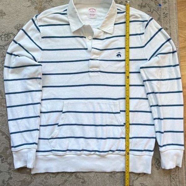 Brooks Brothers Striped Rugby Shirt Size M Pullover Sweatshirt