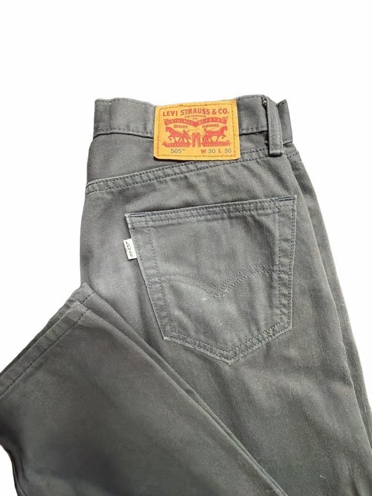 Levi's 505 Jeans Size 30x30 Gray Regular Fit Straight Leg Pants 3
