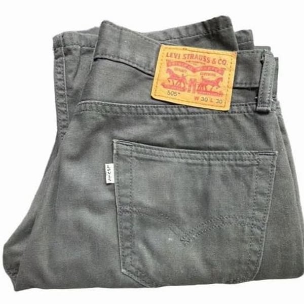 Levi's 505 Jeans Size 30x30 Gray Regular Fit Straight Leg Pants